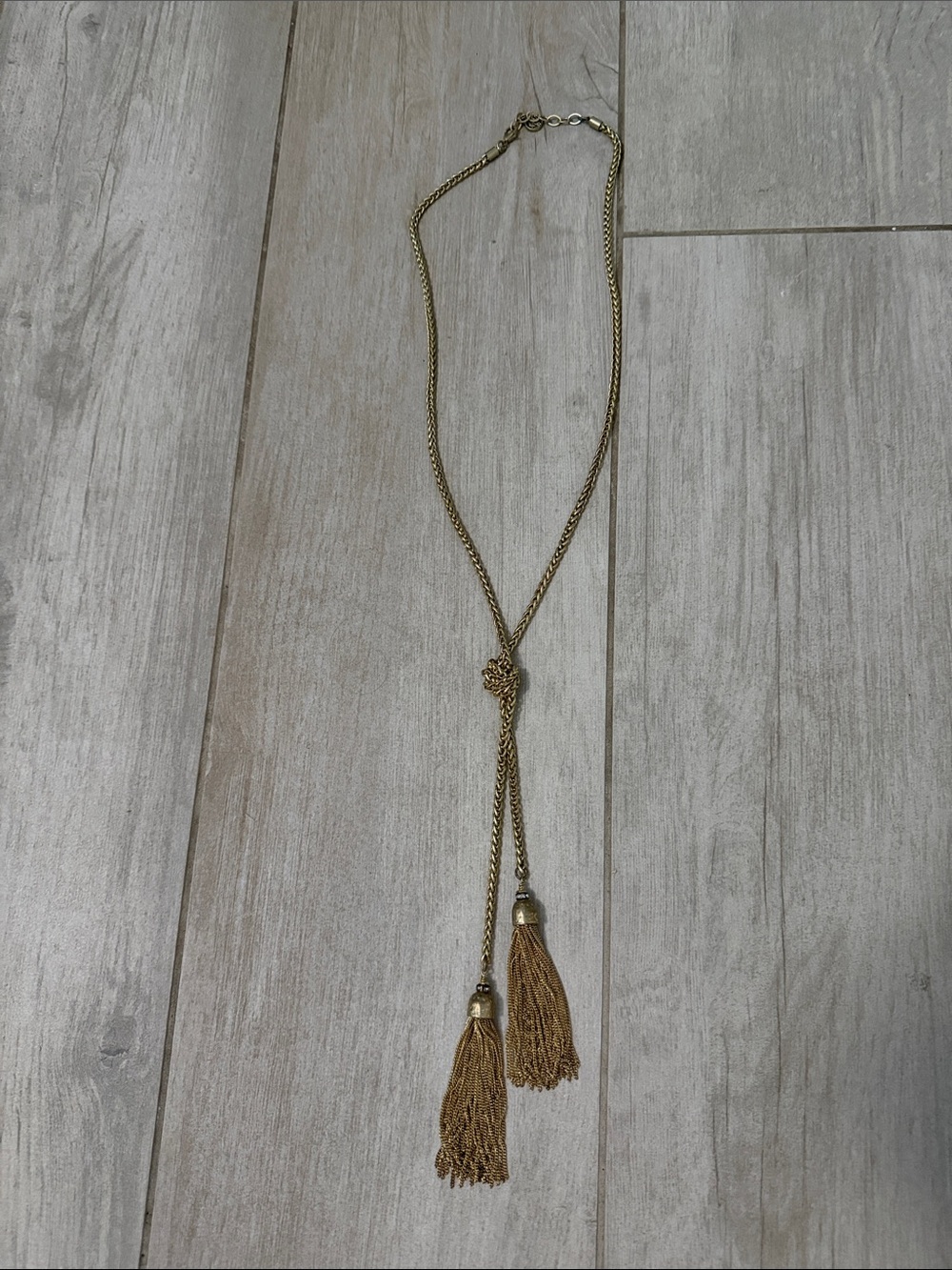 Lilly Pulitzer Gold Tassel Lariat Necklace